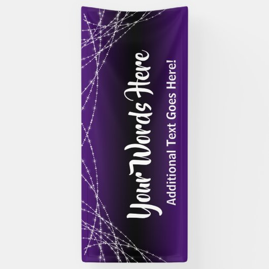 Lila schwarze Ombre-Leuchtzeichen fügen Ihren eige Banner (Vertikal)