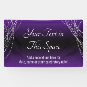Lila schwarze Ombre-Leuchtzeichen hinzufügen Banner