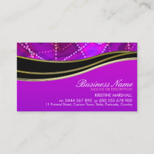 Lila Schwarze Pink+Gold Visitenkarte