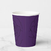 Lila schwarze Rose Pappbecher (Rechts)