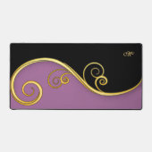 Lila-schwarze Schreibtischmatte mit/ohne Anfangsbu (Vorderseite)