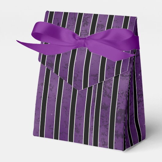 LILA SCHWARZE SCHWARZE HALLOWENSTREIFEN GESCHENKSCHACHTEL (Vorderseite)