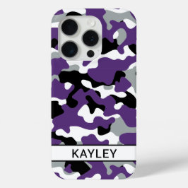 Lila Schwarze Tarnung Personalisiert Case-Mate iPhone Hülle