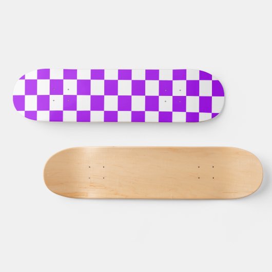 Lila schwarze u. weiße Checkered Skateboard (Horizontal)