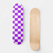 Lila schwarze u. weiße Checkered Skateboard (Vorderseite)