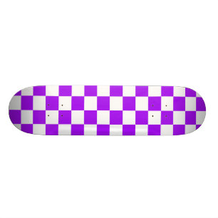 Lila schwarze u. weiße Checkered Skateboard