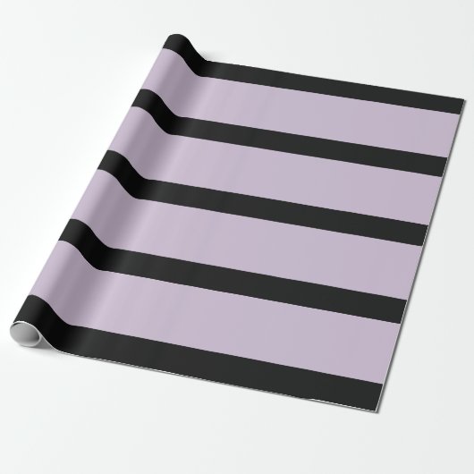 Lila, schwarze und helle Bleistift-Streifen Geschenkpapier (Ungerollt)