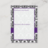 Lila, schwarze und weiße Verschlusskarte Begleitkarte (Rückseite)