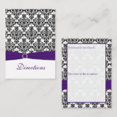 Lila, schwarze und weiße Verschlusskarte Begleitkarte (Vorne/Hinten)
