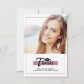 Lila Schwarzer Abschluss Vielen Dank, dass Sie Fot Einladung (Vorderseite)