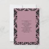 Lila Schwarzer Abschluss Vielen Dank, dass Sie Fot Einladung (Rückseite)