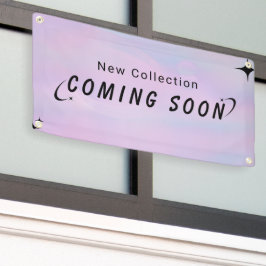 Lila Schwarzer Gradient Moderner Coming Soon Promo Banner