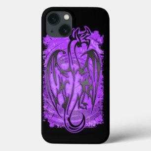 Lila schwarzer Grunge Glow Dragon iPhone 6 Fall Case-Mate iPhone Hülle