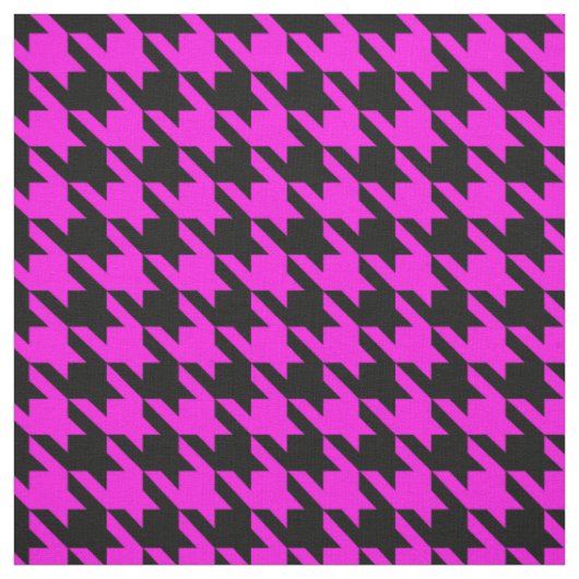 Lila schwarzer Houndstooth-Karo Stoff (Muster)