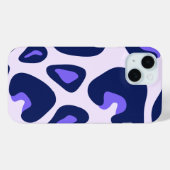 Lila Schwarzer Leopard Case-Mate iPhone Hülle (Rückseite (Horizontal))