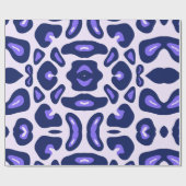 Lila Schwarzer Leopard Geschenkpapier (Flach)