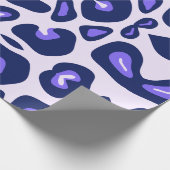 Lila Schwarzer Leopard Geschenkpapier (Ecke)