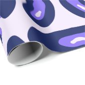 Lila Schwarzer Leopard Geschenkpapier (Rolleneckpunkt)