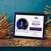 Lila Schwarzer Pastor Fotoplatte (Seite)