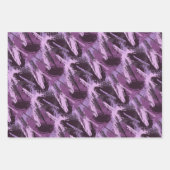 Lila Schwarzer Pinsel Geschenkpapier Set (Vorderseite)