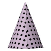 Lila Schwarzer Pünktchen-Partyhut Partyhütchen (Rückseite)