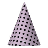 Lila Schwarzer Pünktchen-Partyhut Partyhütchen (Links)