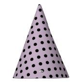 Lila Schwarzer Pünktchen-Partyhut Partyhütchen (Rechts)