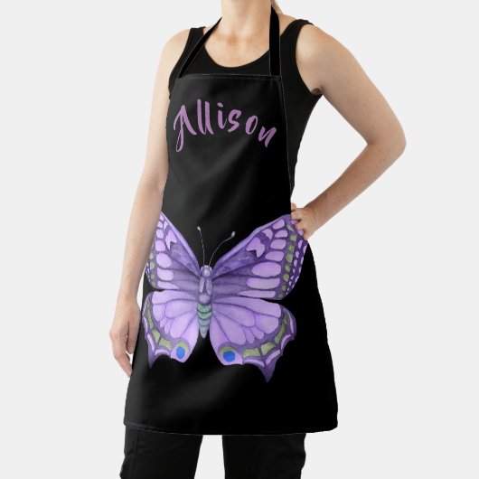 Lila schwarzer Schmetterlingsname Schürze (InSitu)