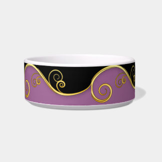 Lila-schwarzer Strudel Napf