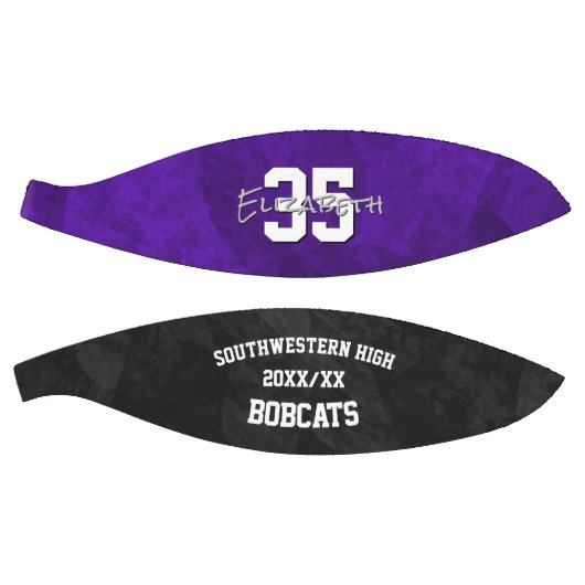 Lila schwarzer Teamname Ende der Saison Keepake Basketball (Panele)