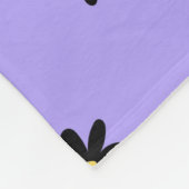 Lila Schwarzer Tropen-Blumen-Botanischer Sommer Fleecedecke (Ecke)