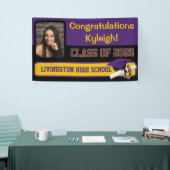 Lila, schwarzer und goldener Abschluss Banner (Messeveranstaltung)