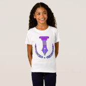Lila & Schwarzer Vektor T-Shirt (Vorne ganz)