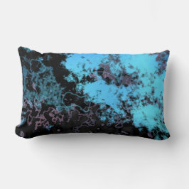 Lila Schwarzes abstrakt Lendenkissen