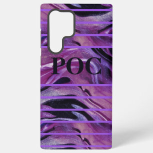 Lila schwarzes abstraktes Monogramm Case-Mate Samsung Galaxy Hülle