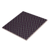 Lila Schwarzes abstraktes Muster Fliese (Seite)