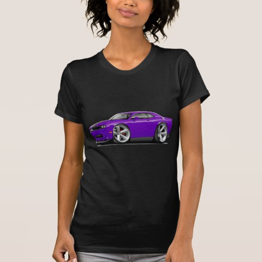 Lila-Schwarzes Auto des Herausforderer-SRT8 T-Shirt (Vorderseite)