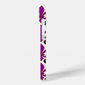 Lila-schwarzes Barock-Lilienmuster-Design Case-Mate iPhone Hülle (Rückseite / Links)