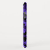 Lila Schwarzes Camouflage-Muster Case-Mate iPhone Hülle (Hinten/Rechts)