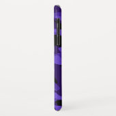 Lila Schwarzes Camouflage-Muster Case-Mate iPhone Hülle (Hinten/Links)