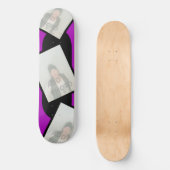 Lila Schwarzes Foto Skateboard (Vorderseite)