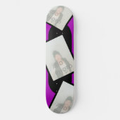 Lila Schwarzes Foto Skateboard (Vorderseite)