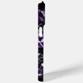 Lila Schwarzes geometrisches, Abstraktes Monogramm Case-Mate iPhone Hülle (Rückseite / Rechts)