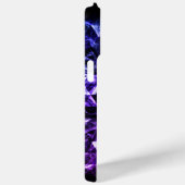 Lila Schwarzes geometrisches, Abstraktes Monogramm Case-Mate iPhone Hülle (Rückseite / Rechts)