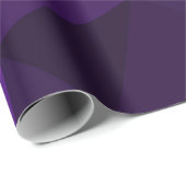 Lila-schwarzes geometrisches Maschenmuster Geschenkpapier (Rolleneckpunkt)
