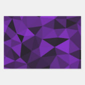 Lila-schwarzes geometrisches Maschenmuster Geschenkpapier Set (Vorderseite)