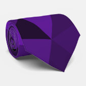 Lila-schwarzes geometrisches Maschenmuster Krawatte (Gerollt)
