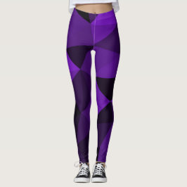 Lila-schwarzes geometrisches Maschenmuster Leggings