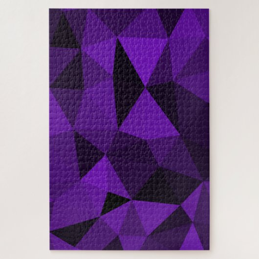 Lila-schwarzes geometrisches Maschenmuster Puzzle (Vertikal)