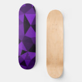 Lila-schwarzes geometrisches Maschenmuster Skateboard (Vorderseite)